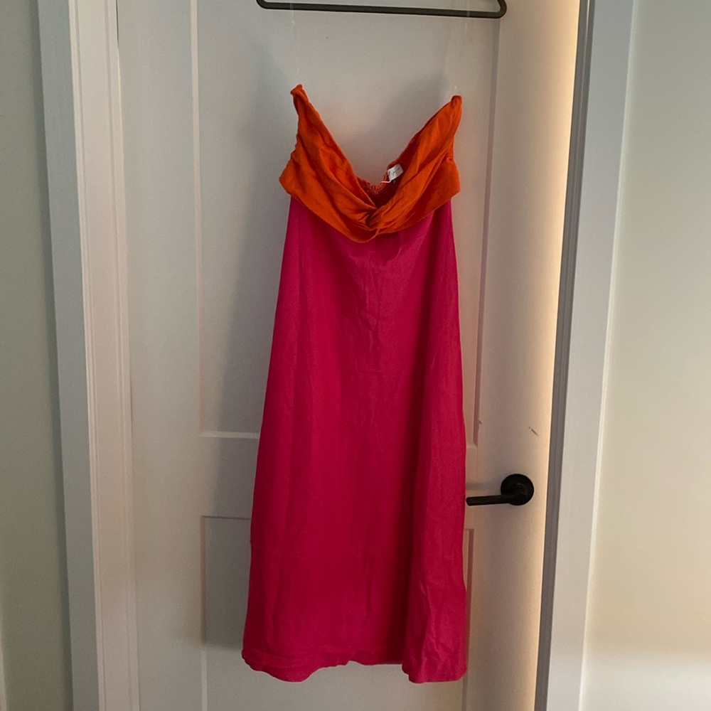 Petal & Pup Orange and Pink Dress